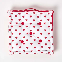 Homescapes Coussin de sol - cœur rouge - 50 x 50 cm -* Coussin De Sol