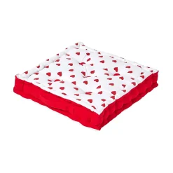 Homescapes Coussin de sol - cœur rouge - 40 x 40 cm -* Coussin De Sol
