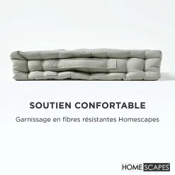 Homescapes Coussin de sol - gris uni - 50 x 50 cm -* Coussin De Sol