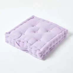 Hot Homescapes Coussin de sol - mauve uni - 40 x 40 cm -