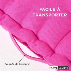 Best Homescapes Coussin de sol - rose fushia - 50 x 50 cm -
