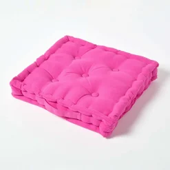 Clearance Homescapes Coussin de sol - rose fushia - 40 x 40 cm -