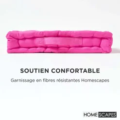 Clearance Homescapes Coussin de sol - rose fushia - 40 x 40 cm -