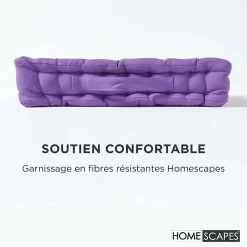 Best Homescapes Coussin de sol - violet uni - 40 x 40 cm -