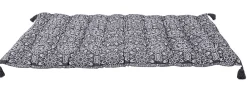 Online Deko & Co Coussin de sol Ambroise pompons gris anthracite L.120 x l.60cm Deco&co