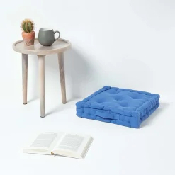 Homescapes Coussin de sol bleu - rajput tissé main -* Coussin De Sol