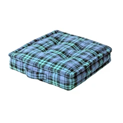 Homescapes Coussin de sol bleu - tartan écossais - 40 x 40 cm -* Coussin De Sol