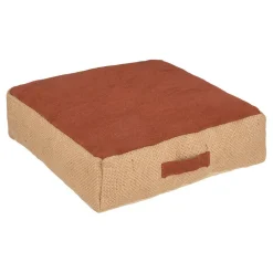 Outlet Atmosphera Créateur D'Intérieur Coussin de sol Bota - coton recyclé - rose terracotta - 48x48 cm - Atmosphera