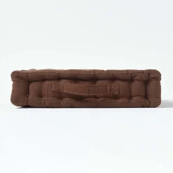 Discount Homescapes Coussin de sol chocolat - rajput tissé main -