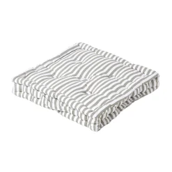 Homescapes Coussin de sol gris - fines rayures - 50 x 50 cm -* Coussin De Sol