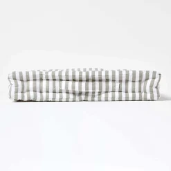 Homescapes Coussin de sol gris - fines rayures - 50 x 50 cm -* Coussin De Sol