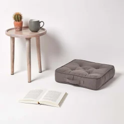 Homescapes Coussin de sol gris - rajput tissé main -* Coussin De Sol