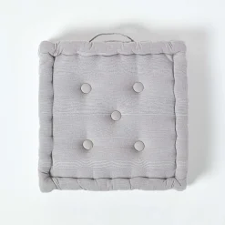 Sale Homescapes Coussin de sol gris clair - rajput - 40 x 40 cm -
