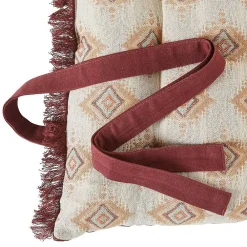 Clearance Atmosphera Créateur D'Intérieur Coussin de sol Ikat jacquard lin 60x120cm - Atmosphera