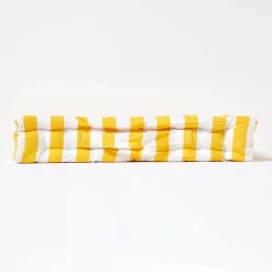 Homescapes Coussin de sol jaune - grandes rayures - 40 x 40 cm -* Coussin De Sol