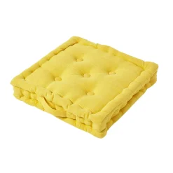Homescapes Coussin de sol jaune - rajput tissé main -* Coussin De Sol