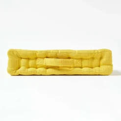 Homescapes Coussin de sol jaune - rajput tissé main -* Coussin De Sol