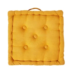 Homescapes Coussin de sol jaune moutarde - rajput - 40 x 40 cm -* Coussin De Sol
