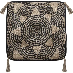 Atmosphera Coussin de sol Mandala (38x38 cm - Noir)* Coussin De Sol
