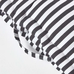 Homescapes Coussin de sol noir - fines rayures - 50 x 50 cm -* Coussin De Sol
