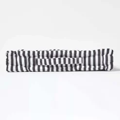 Homescapes Coussin de sol noir - fines rayures - 50 x 50 cm -* Coussin De Sol