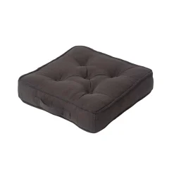 Hot Homescapes Coussin de sol noir - rajput tissé main -