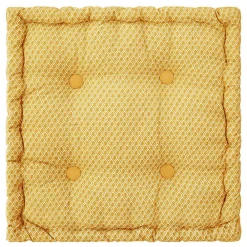 Atmosphera Créateur D'Intérieur Coussin de sol Otto - coton - jaune moutarde 40x40 cm - Atmosphera* Coussin De Sol