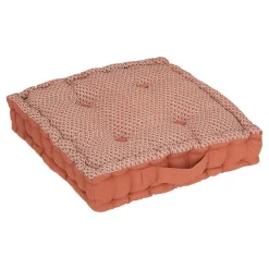 New Atmosphera Créateur D'Intérieur Coussin de sol Otto - coton - rose terracotta - 40x40 cm - Atmosphera