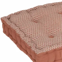 New Atmosphera Créateur D'Intérieur Coussin de sol Otto - coton - rose terracotta - 40x40 cm - Atmosphera