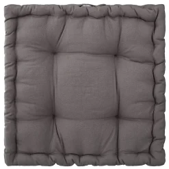 Atmosphera Créateur D'Intérieur Coussin de sol Otto - coton - gris 40x40 cm - Atmosphera* Coussin De Sol