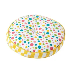 Homescapes Coussin de sol rond pour enfants multicolore à  pois 43 cm -* Coussin De Sol