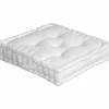 Outlet Enjoy Home Coussin de sol uni blanc - 50x50cm - Blanc