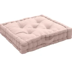 Hot Eden Coussin de sol uni en coton Panama