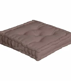 New Home Style France Coussin de sol uni taupe - 50x50cm - Taupe