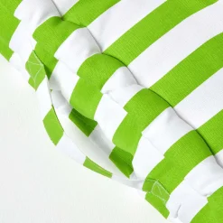 New Homescapes Coussin de sol vert - grandes rayures - 40 x 40 cm -