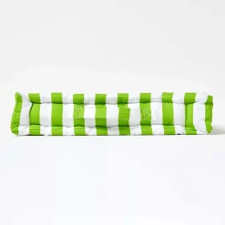 New Homescapes Coussin de sol vert - grandes rayures - 40 x 40 cm -