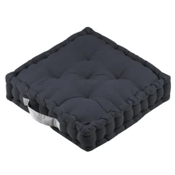 STOF Coussin de sol 45x45x10cm gris anthracite 100% coton* Coussin De Sol