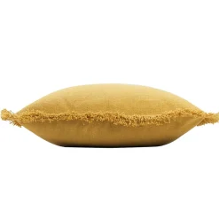 Douceur D'Intérieur Coussin déhoussable à franges (45x45 cm - Jaune)* Coussin