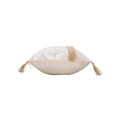 Douceur D'Intérieur Coussin déhoussable à pompons "Bahina" - 30x50cm - Naturel* Coussin Pour Canapé