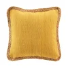 Outlet Douceur D'Intérieur Coussin Déhoussable (45 x 45 cm) Akina Ocre, Coton & Polyester avec - 45x45cm - Ocre