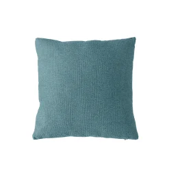 Outlet Home Maison Coussin déhoussable en velours chenillé (40x40 cm - Bleu Canard)