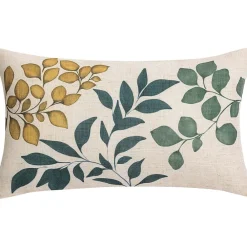 Douceur D'Intérieur Coussin Déhoussable Polyester & Lin Fermeture Zippée ILONA Lavable et Certifié OekoTEX 30 x 50 cm* Coussin Pour Canapé