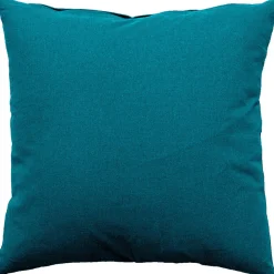 Best Home Maison Coussin déhoussable uni en coton (60x60 cm - Bleu Canard)