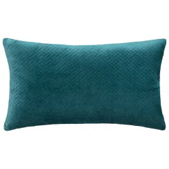 Atmosphera Créateur D'Intérieur Coussin Dolce - velours embossé - bleu canard 38x58 cm - Atmosphera* Coussin