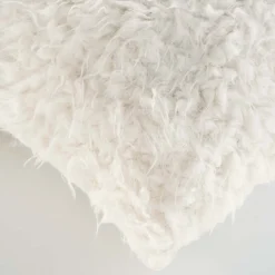 Clearance Douceur D'Intérieur Coussin doux en imitation fourrure avec housse amovible (45x45 cm - Naturel)
