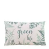 Online Ornami Coussin en coton motif fougère 50x30cm