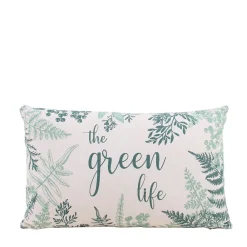 Online Ornami Coussin en coton motif fougère 50x30cm