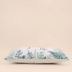 Online Ornami Coussin en coton motif fougère 50x30cm