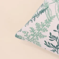 Online Ornami Coussin en coton motif fougère 50x30cm