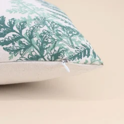 Online Ornami Coussin en coton motif fougère 50x30cm